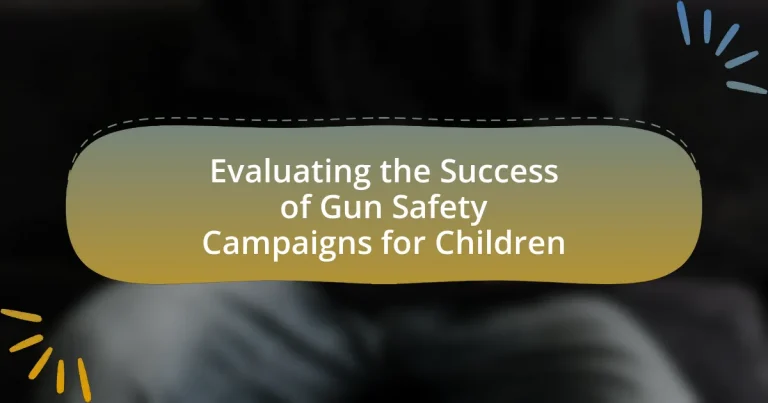 Evaluating the Success of Gun Safety Campaigns for Children