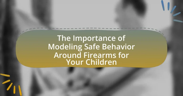The Importance of Modeling Safe Behavior Around Firearms for Your Children