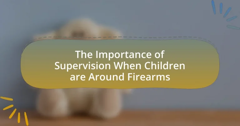 The Importance of Supervision When Children are Around Firearms
