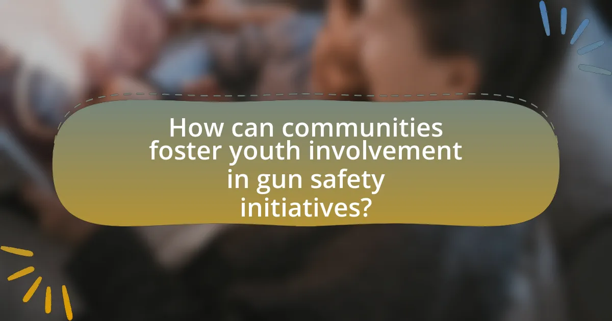 How can communities foster youth involvement in gun safety initiatives?