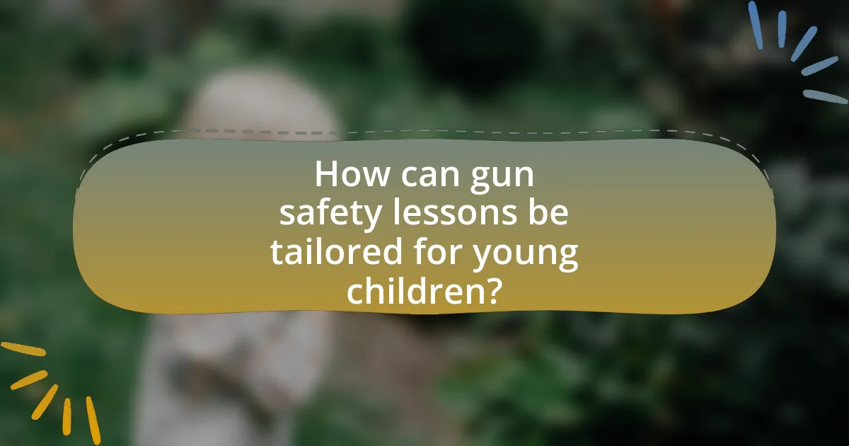 How can gun safety lessons be tailored for young children?
