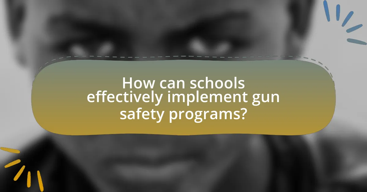 How can schools effectively implement gun safety programs?