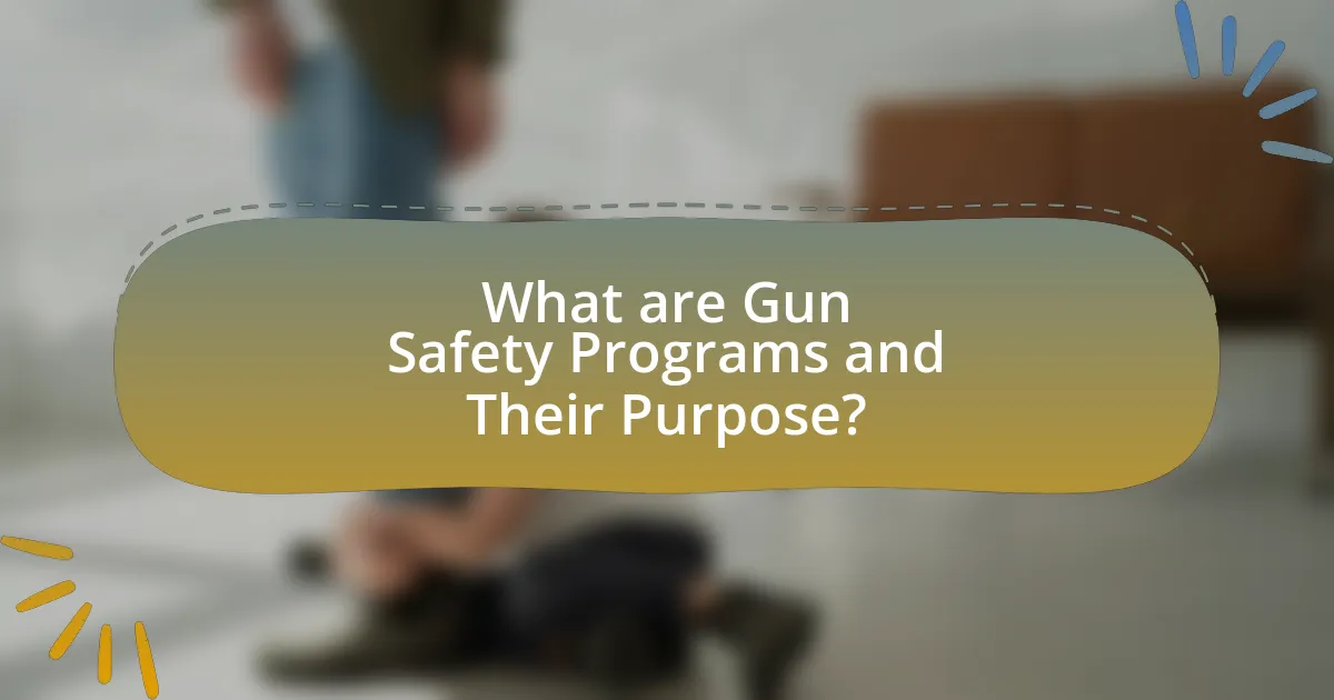 What are Gun Safety Programs and Their Purpose?