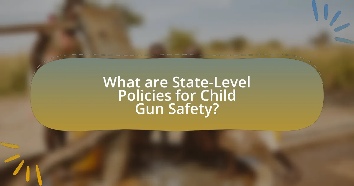 What are State-Level Policies for Child Gun Safety?