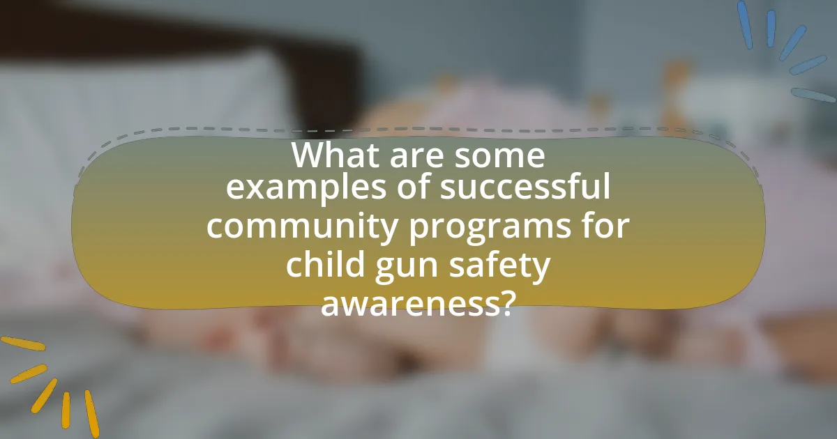 What are some examples of successful community programs for child gun safety awareness?
