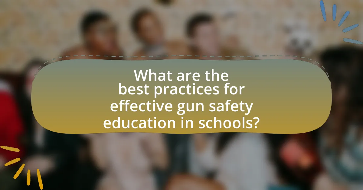 What are the best practices for effective gun safety education in schools?
