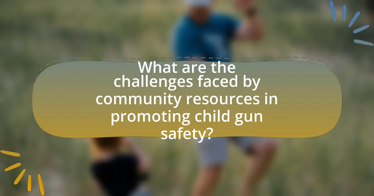 What are the challenges faced by community resources in promoting child gun safety?