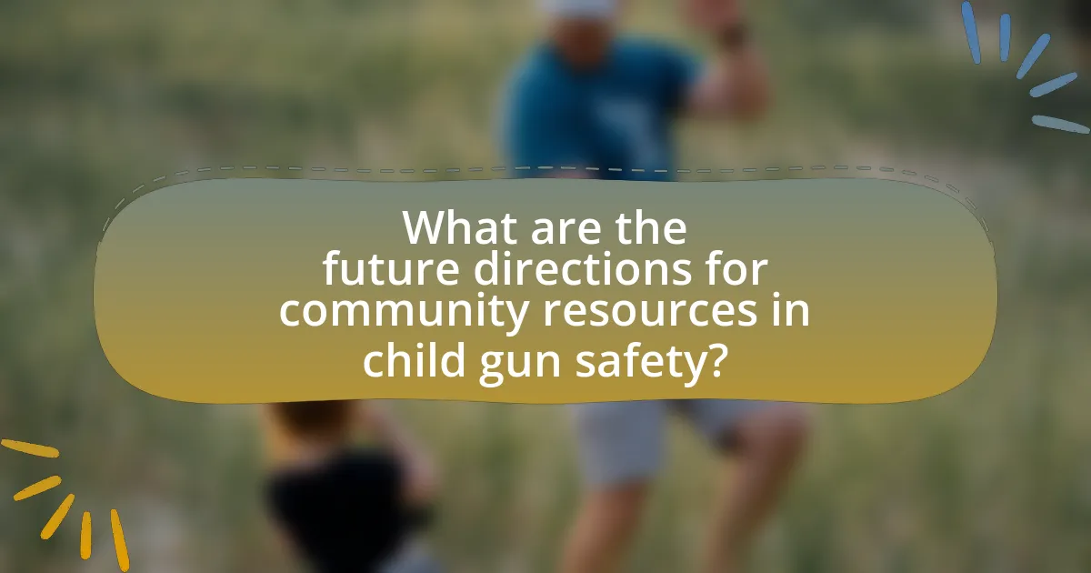 What are the future directions for community resources in child gun safety?
