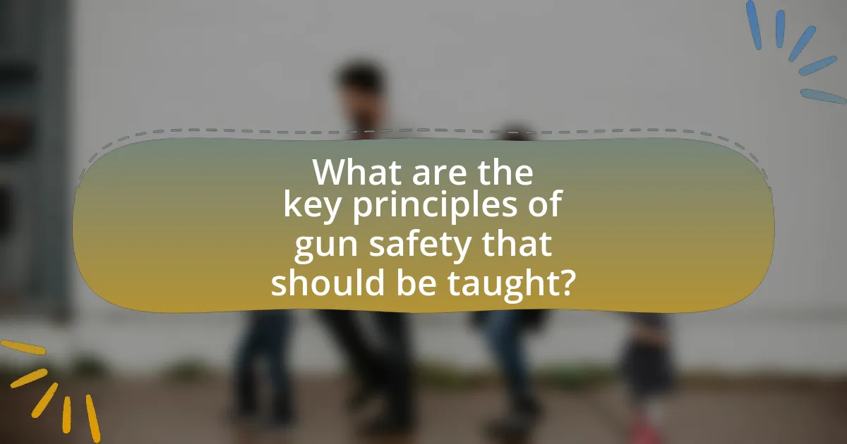 What are the key principles of gun safety that should be taught?