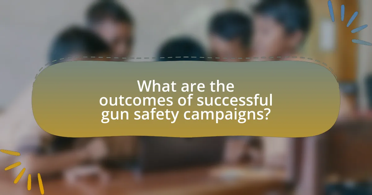 What are the outcomes of successful gun safety campaigns?