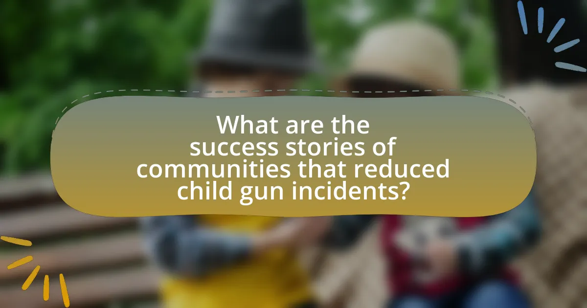 What are the success stories of communities that reduced child gun incidents?