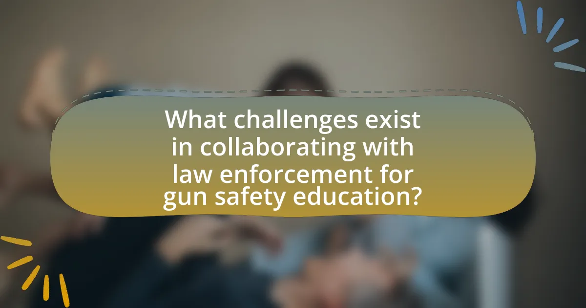 What challenges exist in collaborating with law enforcement for gun safety education?