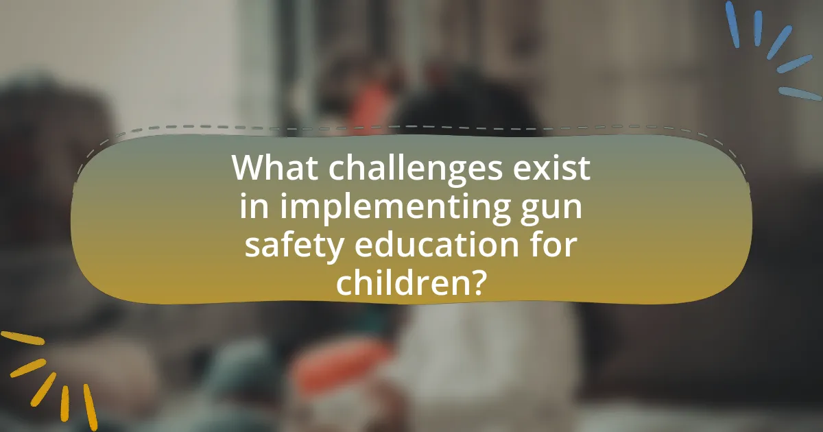 What challenges exist in implementing gun safety education for children?