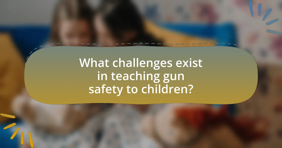 What challenges exist in teaching gun safety to children?