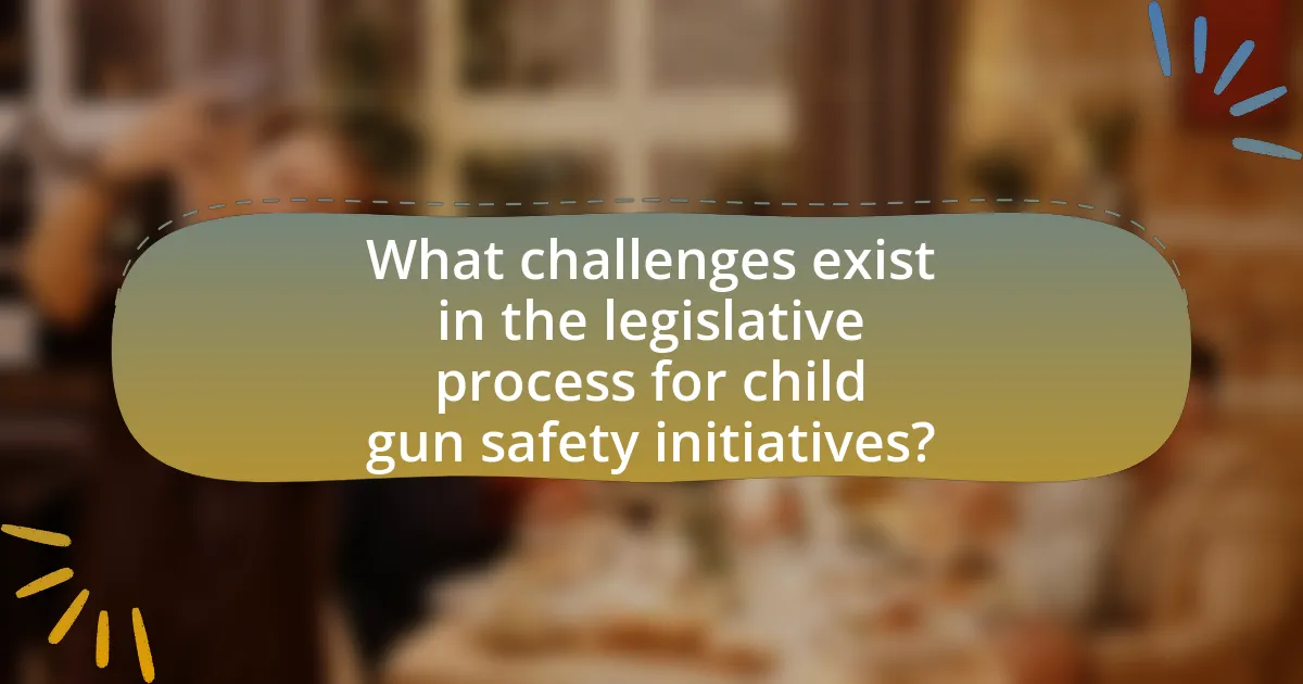 What challenges exist in the legislative process for child gun safety initiatives?