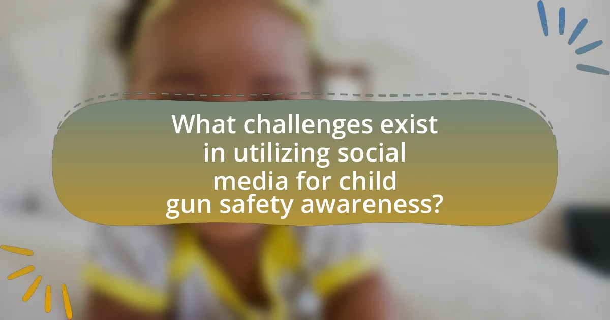 What challenges exist in utilizing social media for child gun safety awareness?