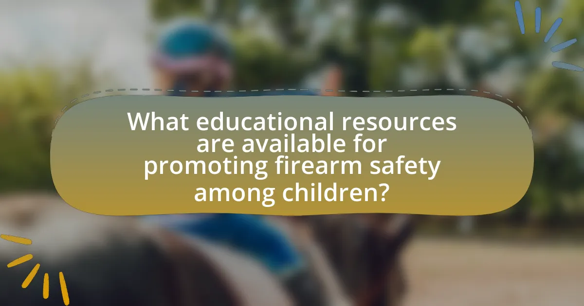 What educational resources are available for promoting firearm safety among children?