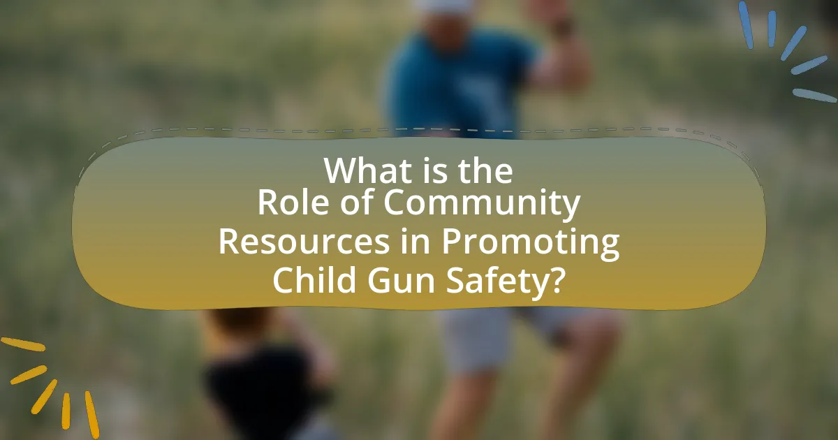 What is the Role of Community Resources in Promoting Child Gun Safety?