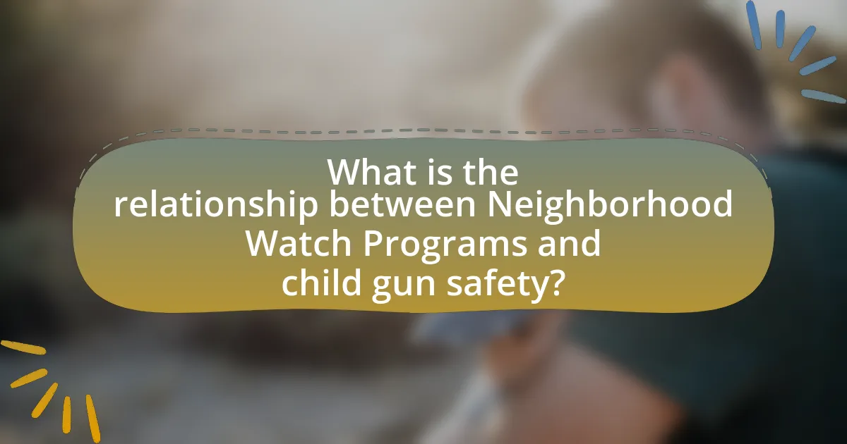What is the relationship between Neighborhood Watch Programs and child gun safety?